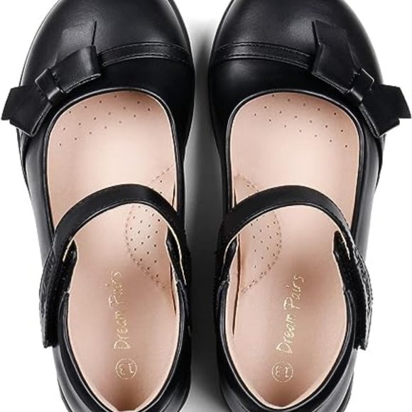Girls School Uniform Shoes Mary Jane Dress Flats(Little Kid/Big Kid)